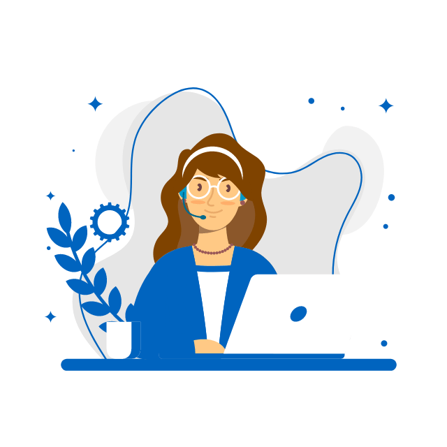 Animated contact us illustration